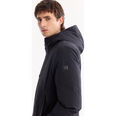 Avva Erkek Lacivert Kapüşonlu Su İtici Rüzgar Geçirme -7°C Fiyatı