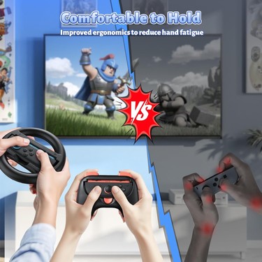 Cosmostech Switch 2 Joy-Con-Wheel Direksiyon & Grip Seti – 4 Fiyatı