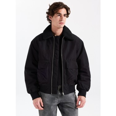 Jack & Jones Siyah Erkek Mont 12282951_JORINWOOD Bomber Fiyatı