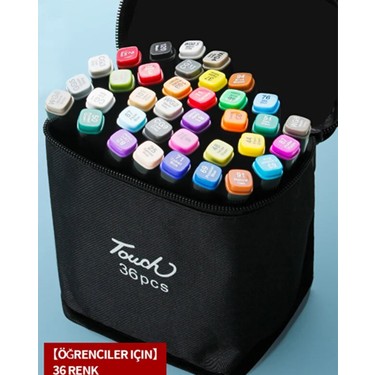 Touch 36 Renk Marker Kalem Seti – Çift Uçlu Alkol Bazlı Fiyatı