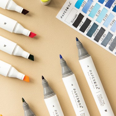 Paperora 80'li Çift Uçlu Alkol Bazlı Marker Kalem Seti – Fiyatı
