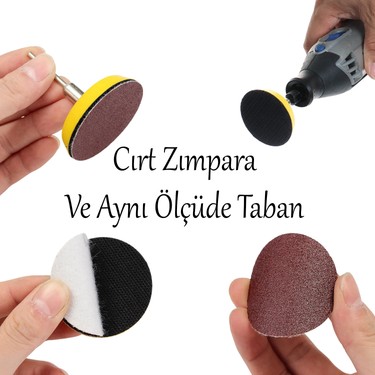 Nzb Cırt Zımpara Seti 50 mm Pimli Mini 53'lü Set Taban Fiyatı
