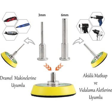 Nzb Cırt Zımpara Seti 50 mm Pimli Mini 53'lü Set Taban Fiyatı