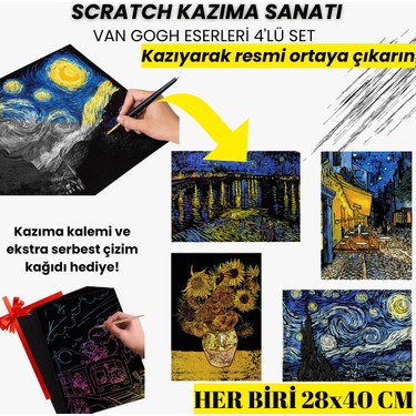 Minyaturia Scratch Art Kazıma Çizim Seti – Van Gogh Eserleri Fiyatı