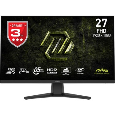 MSI Msı 27 Mag 272F X24 1920X1080 (Fhd) 16:9 Flat Rapıd IPS Fiyatı
