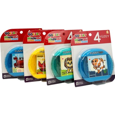 Gokidy 4 Farklı Desenli Eğlenceli Eğitici Dönen Puzzle Fiyatı