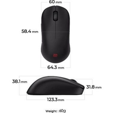 Benq Zowie U2-Dw Şarjlı Optik Kablosuz Oyuncu Mouse Teşhir Fiyatı