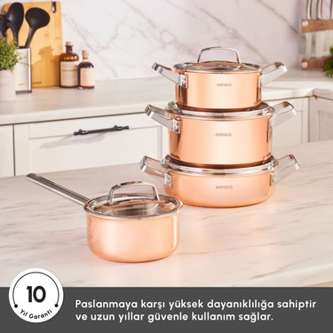 Karaca Power Steel 316+ 3ply Galileo 8 Parça Çelik Tencere Fiyatı