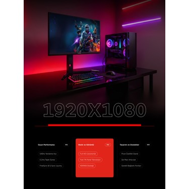 Rampage Zenıth ZN24TN540 24.1 Tn 0,2ms 540Hz Adaptive Sync Fiyatı