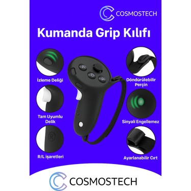 Cosmostech Quest 3 Uyumlu Silikon Koruma Seti – Kumanda Fiyatı