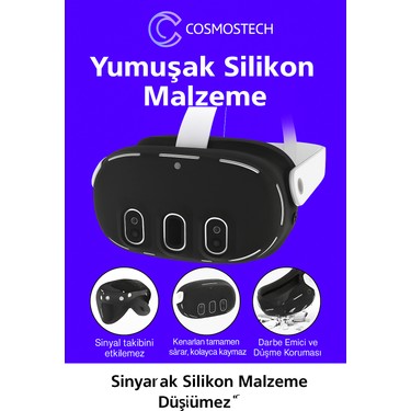 Cosmostech Quest 3 Uyumlu Silikon Koruma Seti – Kumanda Fiyatı