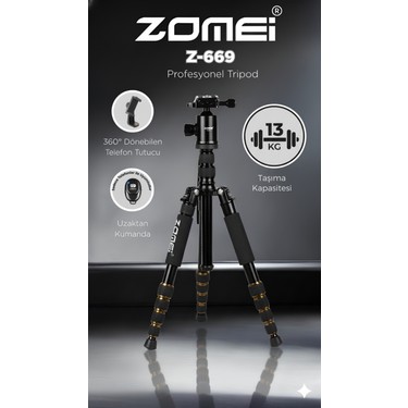 Zomei Z669 Magnezyum-Alüminyum Alaşımlı Tripod/monopod- Fiyatı