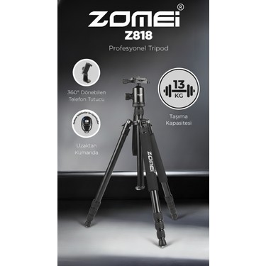 Zomei Z818 Magnezyum-Alüminyum Alaşımlı Tripod/monopod- Fiyatı