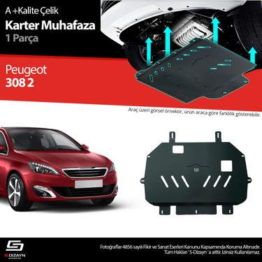 S-Dizayn Peugeot 308 Çelik Karter Muhafaza Koruma 2013-2019 Fiyatı