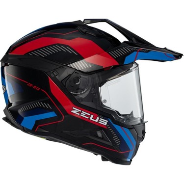 Zeus ZS-913 BK19P Black Red Blue Kapalı Kask Fiyatı