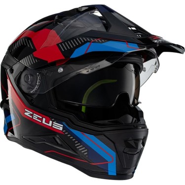 Zeus ZS-913 BK19P Black Red Blue Kapalı Kask Fiyatı