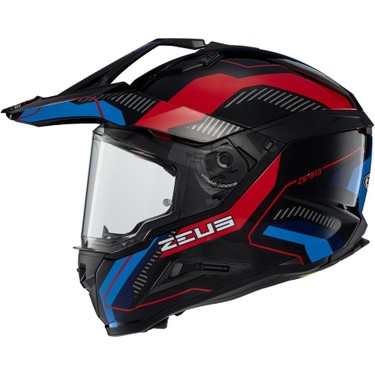 Zeus ZS-913 BK19P Black Red Blue Kapalı Kask Fiyatı