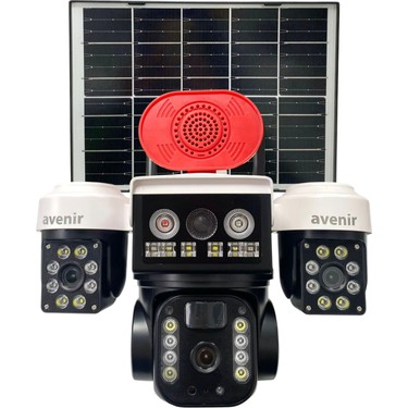 Avenir AV-S263W Beyaz 3 Kameralı 6mp Güneş Panelli Solar Fiyatı