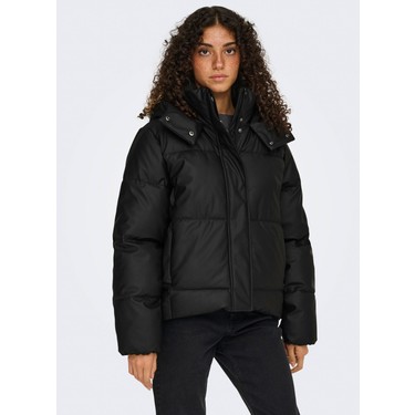 Only Siyah Kadın Mont Onlagnes Coated Puffer Jacket Otw Fiyatı
