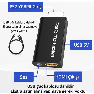 Cosmostech Ps2 To HDMI Dönüştürücü Adaptör – 3.5mm Ses Fiyatı