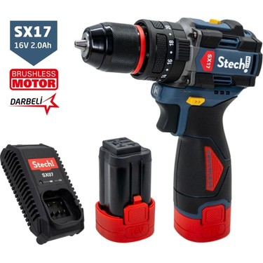 Stechend SX17-2X2.0 Akülü Kömürsüz Darbeli Matkap 16V 2.0AH Fiyatı
