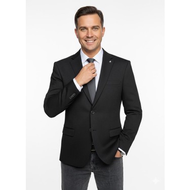 Plus Scorpion Erkek Bej Slim Fit Blazer Ceket – Çizgili Fiyatı