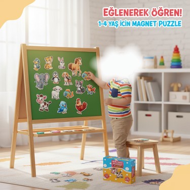 Minkino 2'li Magnet Puzzle Seti | 1 Alana 1 Bedava | Kitabı