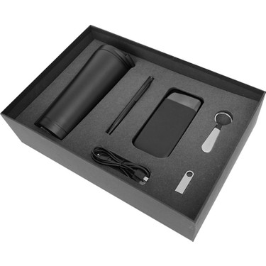 Vip Siyah Hediye Seti / Termos, Kalem, Powerbank, Anahtarlık Fiyatı