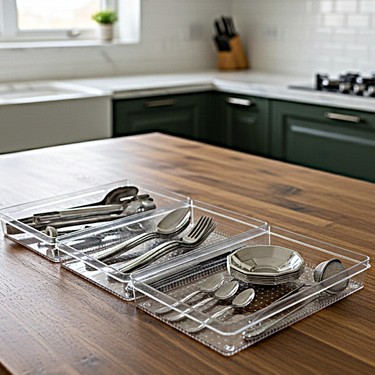 3'lü Modüler Set Mutfak Çekmece Içi Düzenleyici Çatal Kaşık Fiyatı