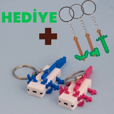 Flexilab Creative Minecraft Axolotl Ikili Anahtarlık Seti – Fiyatı