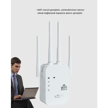 Zenvia 300MBPS Wifi Menzil Genişletici 4 Antenli Wpa3 Fiyatı
