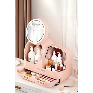 Miyano Pembe Led Fan Makyaj Organizer Seti Şık Tasarım ve Fiyatı