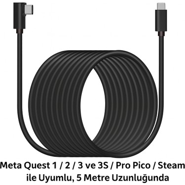 Cosmostech Link Cable Kablosu 5 Metre – Pcvr Uyumlu Type-C Fiyatı