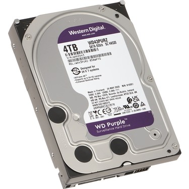 WD 4TB パープル WD43PURZ HDD ハードディスク Western Digital 4TB WD Mor Gözetim Dahili Sabit Disk HDD - SATA 6