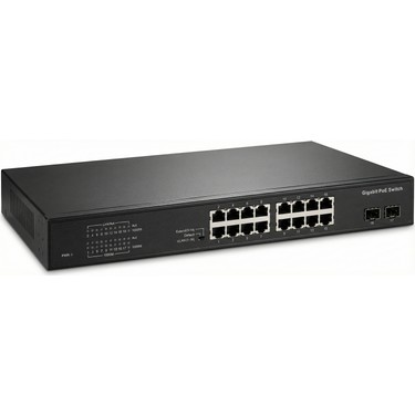 Scsi Scsı 16 Port Gigabit Poe Switch + 2 Sfp Fiber Yuvalı Fiyatı