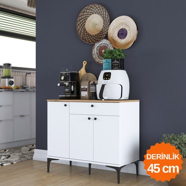 Rani JE194 Kahve Köşesi Çok Amaçlı Dolap 3 Kapaklı 1 Fiyatı