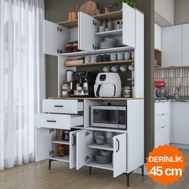Rani JE208 Çok Amaçlı Dolap 8 Kapaklı 2 Çekmeceli Kiler Fiyatı