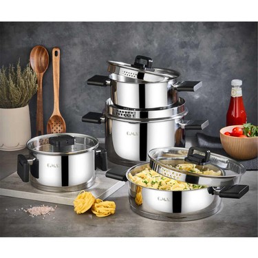 STOVE GARD SMBT×NTS オプションセット Oms Collection 8 Parça Katlanabilir Saplı Süzgeç Ağızlı Fiyatı