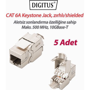 Digitus DN-93615 Cat 6A Keystone Jack, Zırhlı/shielded Fiyatı
