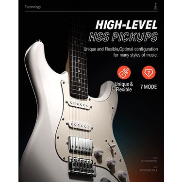 Donner DST-152 Full-Size ST Elektro Gitar Seti (Beyaz) Fiyatı