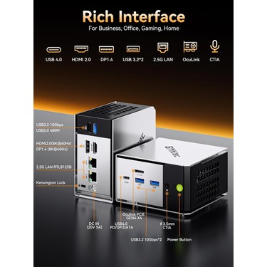 GMKtec M8 Amd Ryzen 5 Pro 6650H Işlemci, 16GB Ddr5 Ram, 1tb Fiyatı
