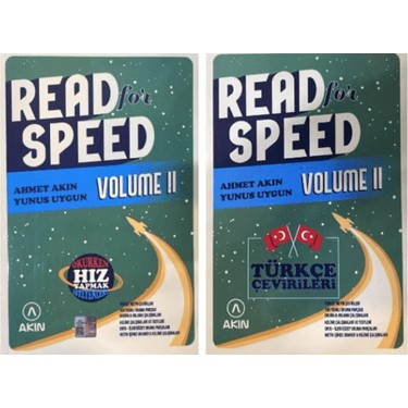 Akın Dil Eğitim Read For Speed 2 - Türkçe Çevirileri Kitabı
