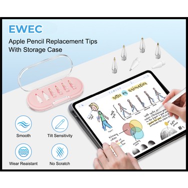 Ewec Apple Pencil Yedek Kalem Ucu – 1. ve 2. Nesil, Pro, Fiyatı