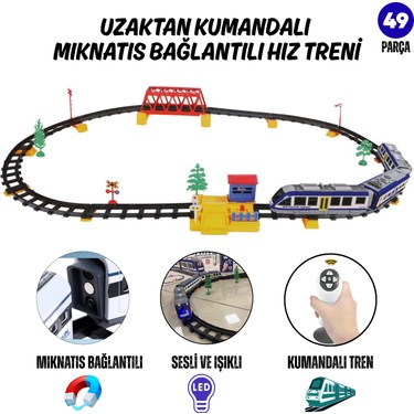 Giffy Oyuncak Pilli Uzaktan Kumandalı 49 Parça Manyetik Tren Fiyatı