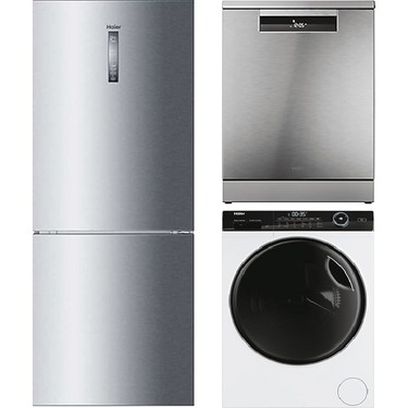 Haier 3'lü Beyaz Eşya Seti (C3FE844CGJ-HW100-B14959N1-XF Fiyatı