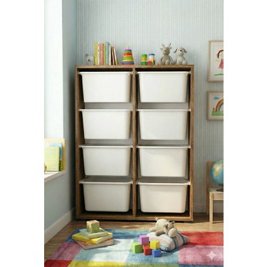 Decosense 8 Çekmeceli Çok Amaçlı Oyuncak Dolabı ve Saklama Fiyatı