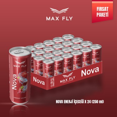 MAX FLY　24.0 Max Fly Nova Enerji Içeceği 250 ml 24 Adet Fiyatı