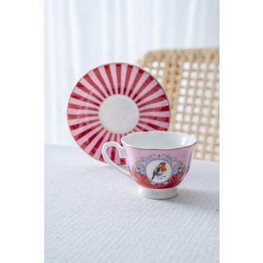 Acar SYT-08596 Birdie Pembe 6'lı Kahve Fincan Takımı Fiyatı