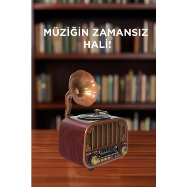 Torima Bluetooh Hoparlör Nostaljik Radyo AUX USB TF Destekli Fiyatı