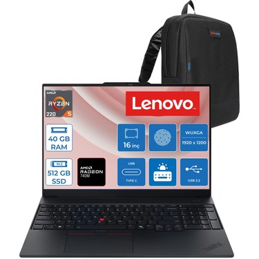 Lenovo Thinkpad E16 Gen3 Amd Ryzen 5 220 4.9ghz 40GB 512GB Fiyatı